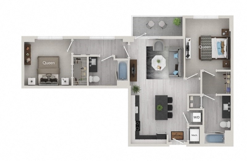 2 Bedroom 2 Bath